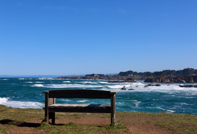 A bench looking to sea